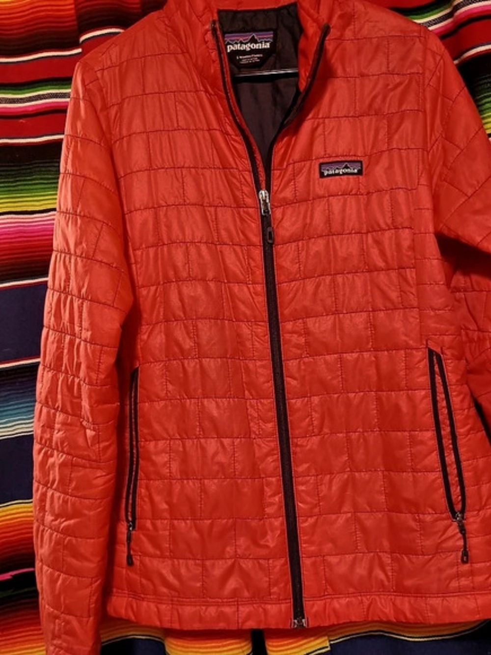 Patagonia Women's Nano Puff Jacket Quilted Puffer Orange Large